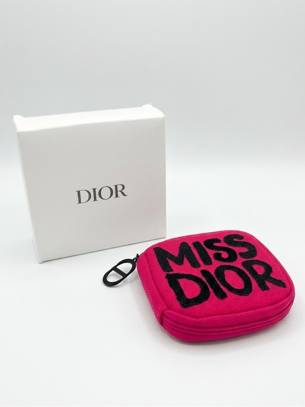 Dior — Empty Hot Pink Miss Dior Zip Pouch
